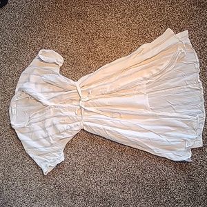 White Collared Shirt Dress